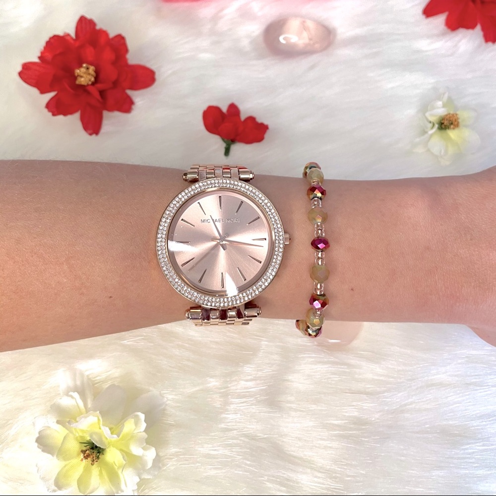 Rose gold MK watch